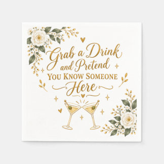Lustige Hochzeits-Cocktailserviette Serviette