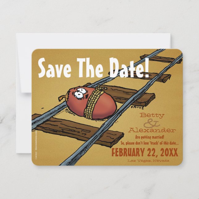 Lustige Hochzeitseinladung zum Datum speichern Save The Date (Vorderseite)