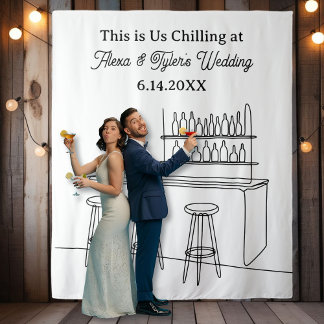 Lustige Hochzeitskulisse Foto-Requisite Wandteppich