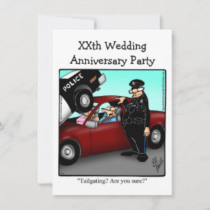 Lustige Hochzeitstags-Party-Einladung Einladung