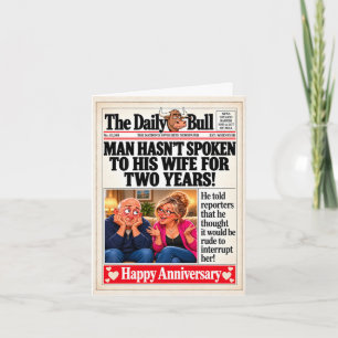 Lustige Hochzeitstagskarte Karte