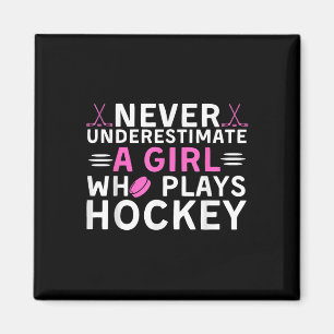 Lustige Hockey-Kunst für Mädchen Frauen Feldhockey Magnet