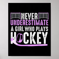 Lustige Hockey-Kunst für Mädchen Frauen Feldhockey