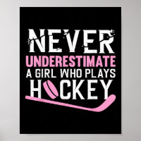Lustige Hockey-Kunst für Mädchen Frauen Feldhockey