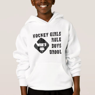 Lustige Hockey-Mädchen-Regel-Jungen-Geifer-Kinder Hoodie