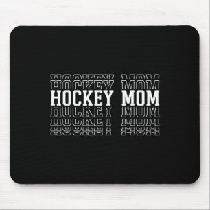 Lustige Hockey-Mama mit mehrschichtigem Text Mutte Mousepad
