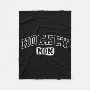 Lustige Hockey-Mama mit sportlicher Schrift zum Mu Fleecedecke