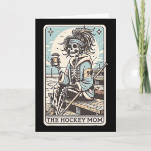 Lustige Hockey-Mama-Skelettkarte Karte