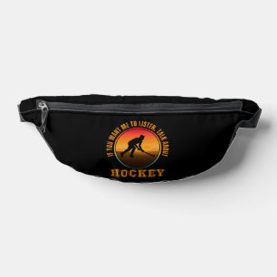 Lustige Hockey-Sprüche Vintage-Silhouette-Spieler Bauchtasche