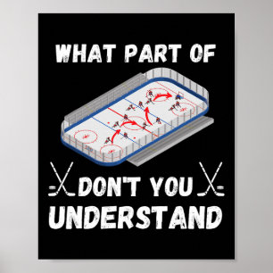 Lustige Hockey-Witze Zerknitterter Hippie Welcher Poster