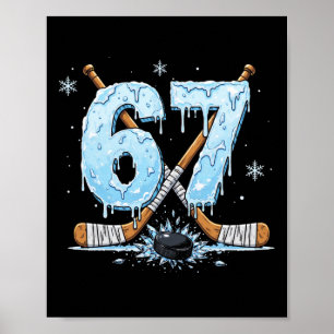 Lustige Hockeyliebhaber tropfen 6-7 Nummer Sechs S Poster