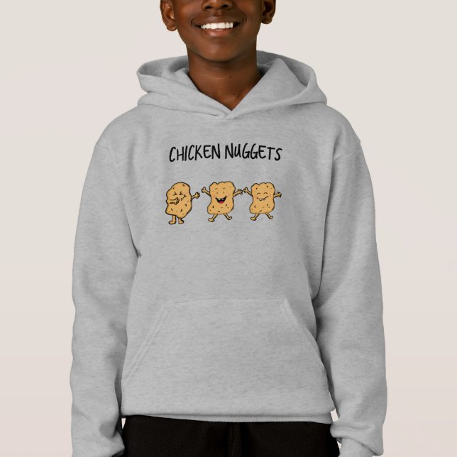 Lustige Huhn-Nuggets Hoodie (Vorderseite)