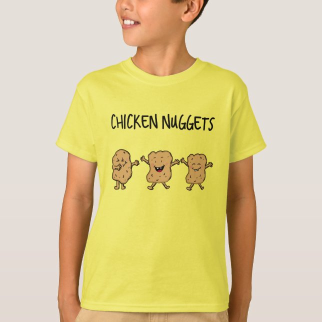 Lustige Huhn-Nuggets T-Shirt (Vorderseite)