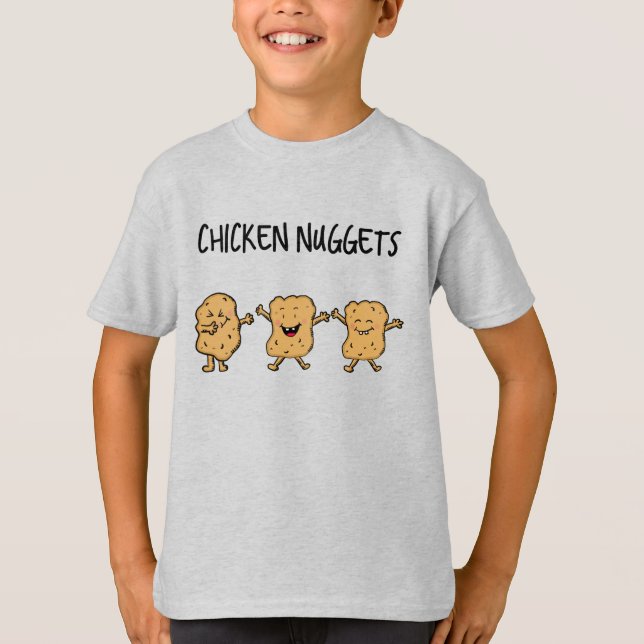 Lustige Huhn-Nuggets T-Shirt (Vorderseite)