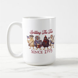 Lustige Hühner am 4. Juli tratschen seit 1773 Kaffeetasse