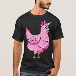 Lustige Hühner-Einhorn-Illustration Bauer Geflügel T-Shirt