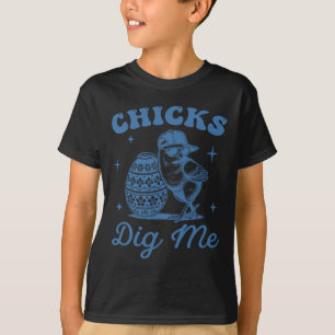 Lustige Hühner finden mich für Männer Jungen Kinde T-Shirt