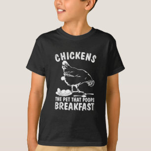 Lustige Hühner Haustier Kot Frühstück Hinterhof La T-Shirt