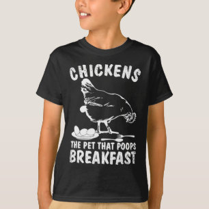 Lustige Hühner Haustier Kot Frühstück Hof Bauer T-Shirt