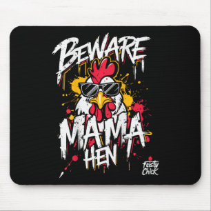 Lustige Hühner-Mutter Vorsicht Mama Henne Hühnerli Mousepad