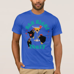 Lustige Hühner Nacht Party Lustiges Huhn T-Shirt
