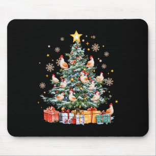 Lustige Hühner-Weihnachtsbaum Bauernhof Tier Huhn Mousepad