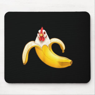 Lustige Hühnerliebhaber Bananen-Jungen Kunstwerk Mousepad