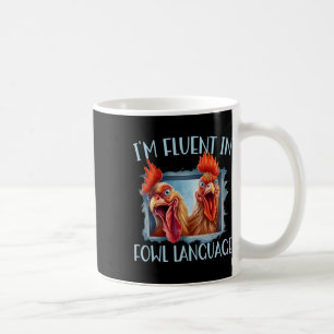 Lustige Hühnerliebhaber Ich bin fließend in Federv Kaffeetasse