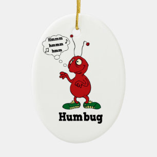 Lustige Humbug-Weihnachtsverzierung Keramikornament