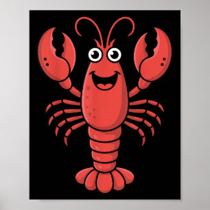 Lustige Hummer-Kunst für Männer Frauen Kinder Klei Poster