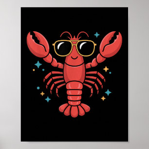Lustige Hummer-Kunst für Männer Frauen Kinder Klei Poster