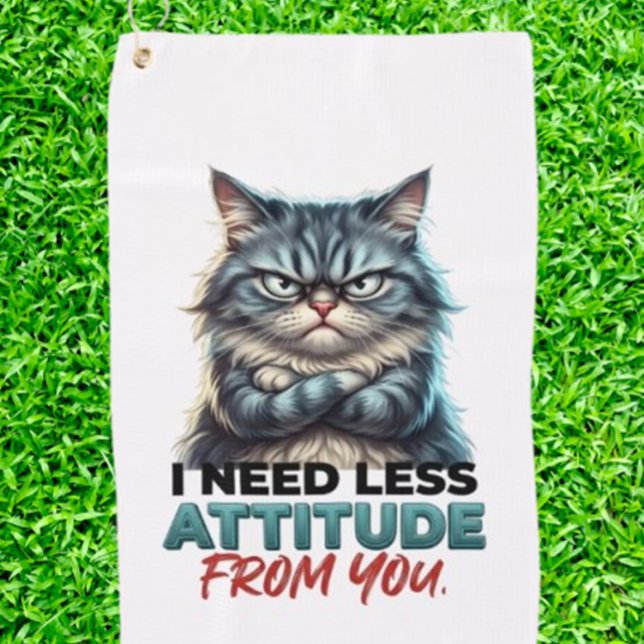 LUSTIGE HUMOR KATZE GOLFHANDTUCH (Funny Golf Cat Shirt Unisex Cat Golfer Gift)
