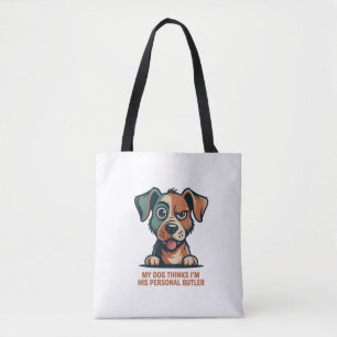 Lustige Hund-Butler-Zitat-Illustration