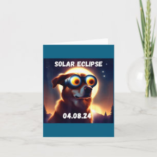 Lustige Hund Total Sonnenfinsternis Brille Karte