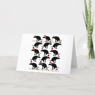 Lustige Hunde, die auf Weihnachten kacken