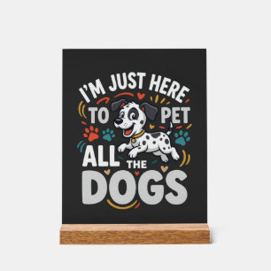 Lustige Hunde Haustierliebhaber Vektor Acrylschild