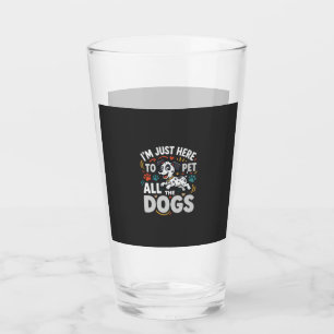 Lustige Hunde Haustierliebhaber Vektor Glas