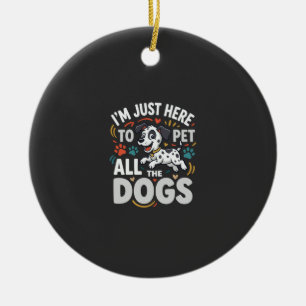 Lustige Hunde Haustierliebhaber Vektor Keramik Ornament