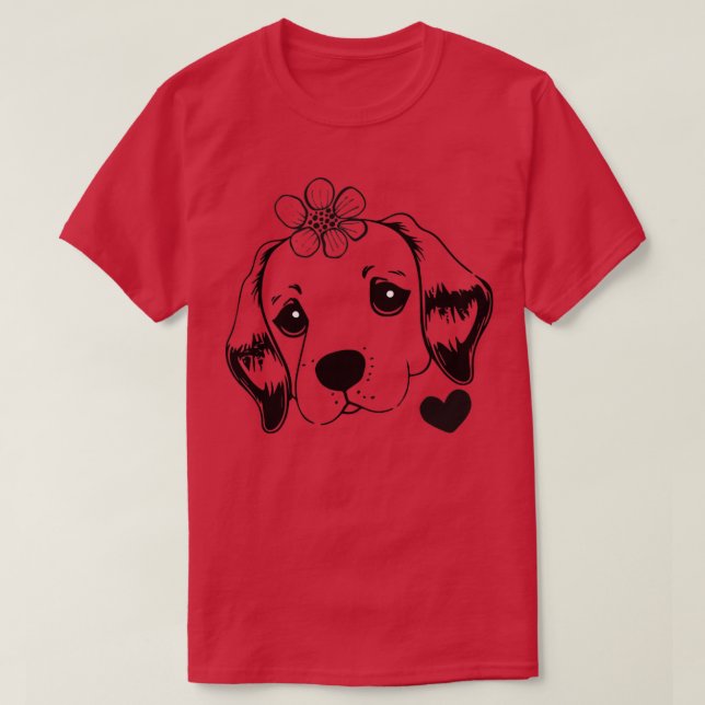 lustige Hunde Liebe Sie erbittert und für immer T-Shirt (Design vorne)