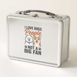 Lustige Hunde-Liebhaber-Zitat Vintage-Gravur-Vekto Metall Brotdose