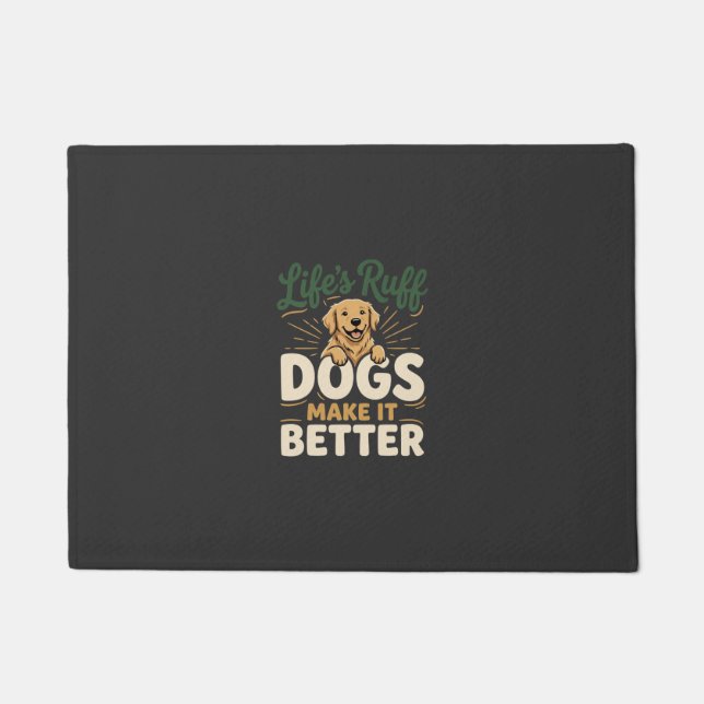 Lustige Hunde machen es besser Fußmatte (Vorderseite)