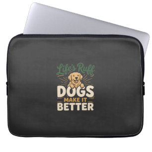 Lustige Hunde machen es besser Laptopschutzhülle