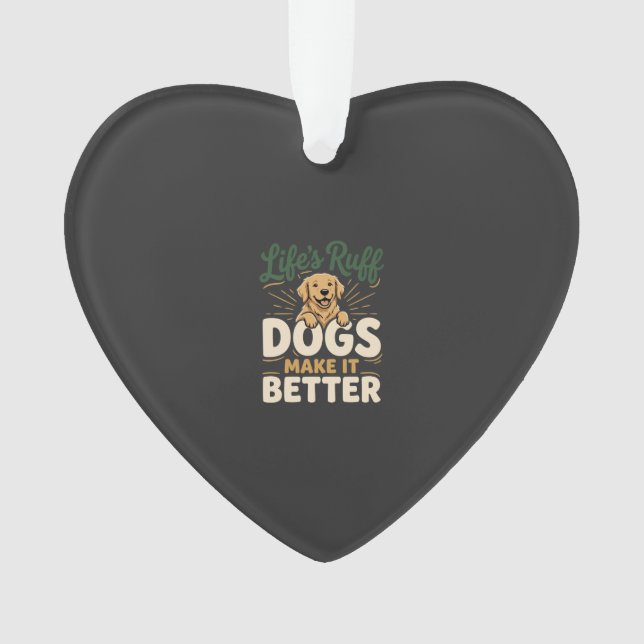 Lustige Hunde machen es besser Ornament (Vorderseite)