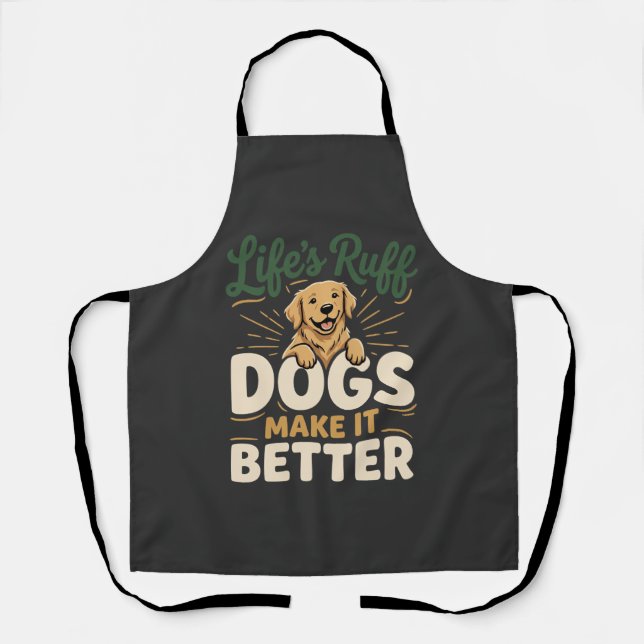 Lustige Hunde machen es besser Schürze (Vorderseite)
