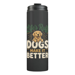 Lustige Hunde machen es besser Thermosbecher