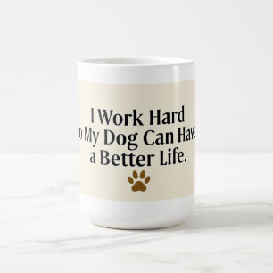 Lustige Hunde-Mama-Tasse – 15 oz mit minimalistisc Kaffeetasse