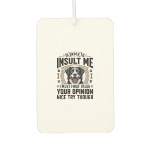 Lustige Hunde Meinung Vintage T-Shirt Design_1 Autolufterfrischer