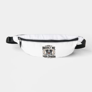 Lustige Hunde Meinung Vintage T-Shirt Design_1 Bauchtasche