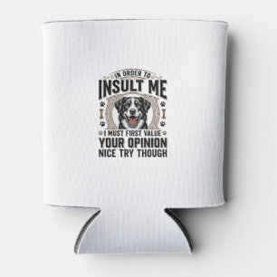 Lustige Hunde Meinung Vintage T-Shirt Design_1 Dosenkühler