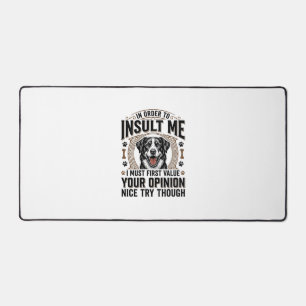 Lustige Hunde Meinung Vintage T-Shirt Design_1 Schreibtischunterlage